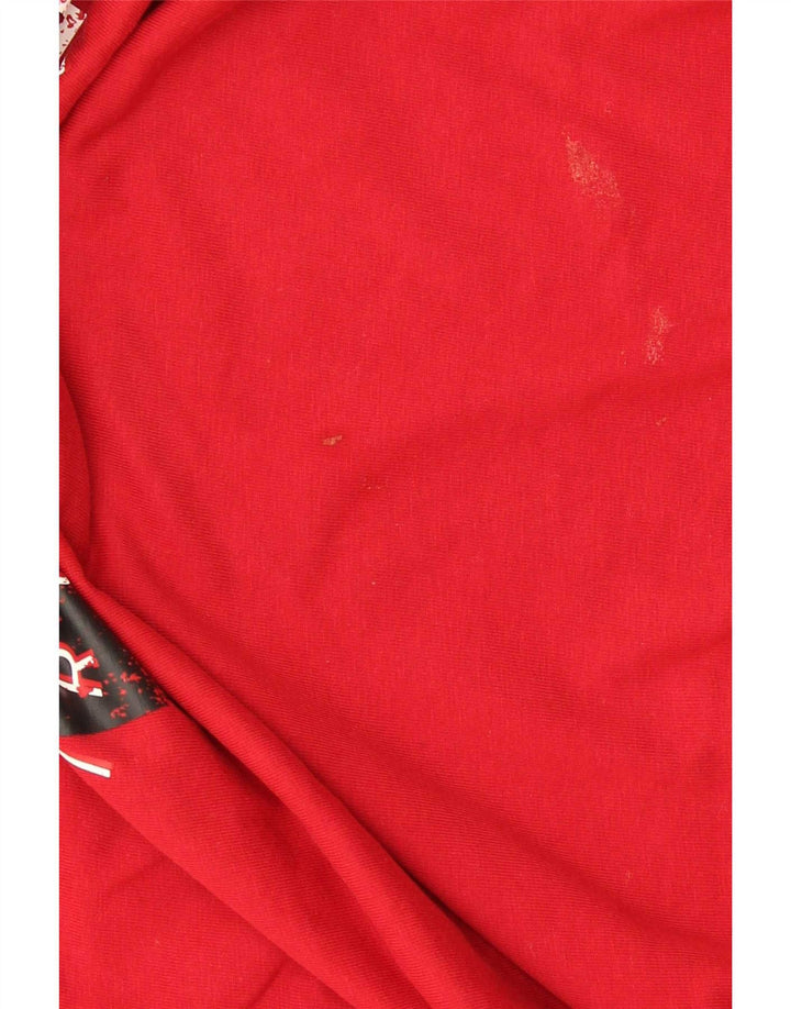 Męski T-shirt z grafiką Jordan, 2XL, czerwony, bawełniany