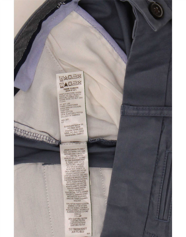 Męskie spodenki Chino Marks & Spencer W38 XL, niebieskie, bawełniane