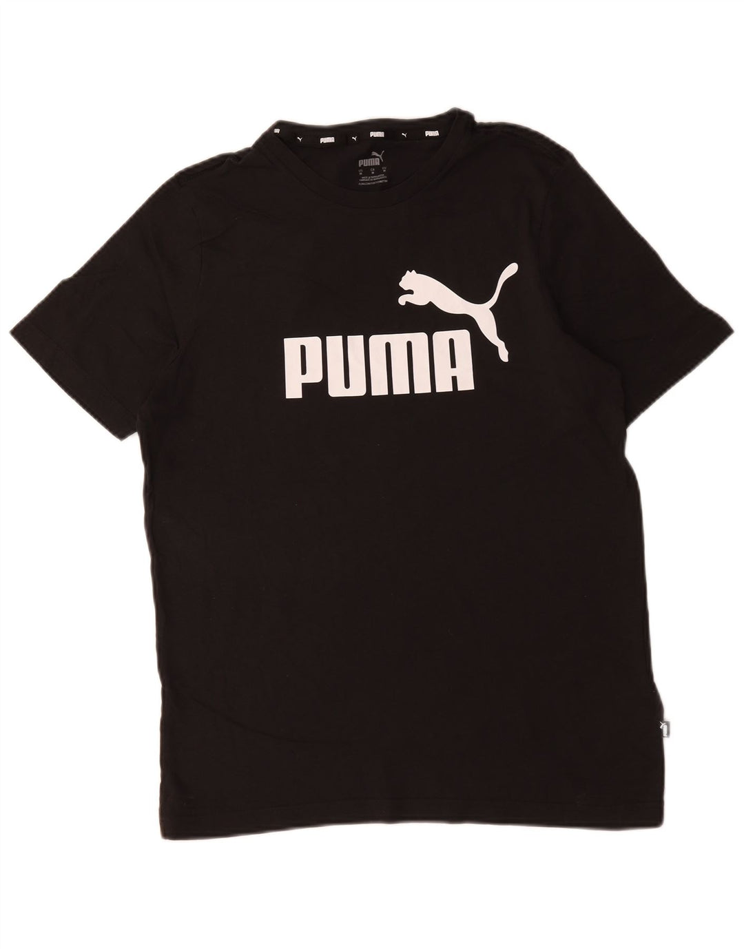 Męska koszulka z grafiką Puma, średnia czarna bawełna