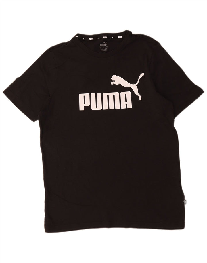 Męska koszulka z grafiką Puma, średnia czarna bawełna