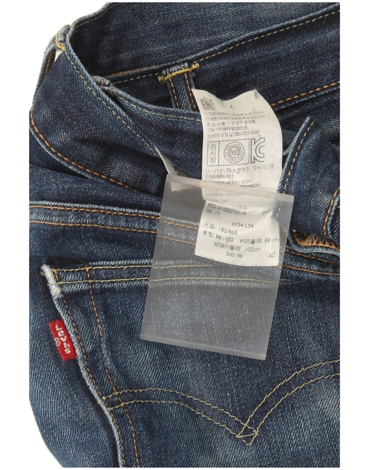 Męskie proste dżinsy Levi's W34 L30 Niebieskie