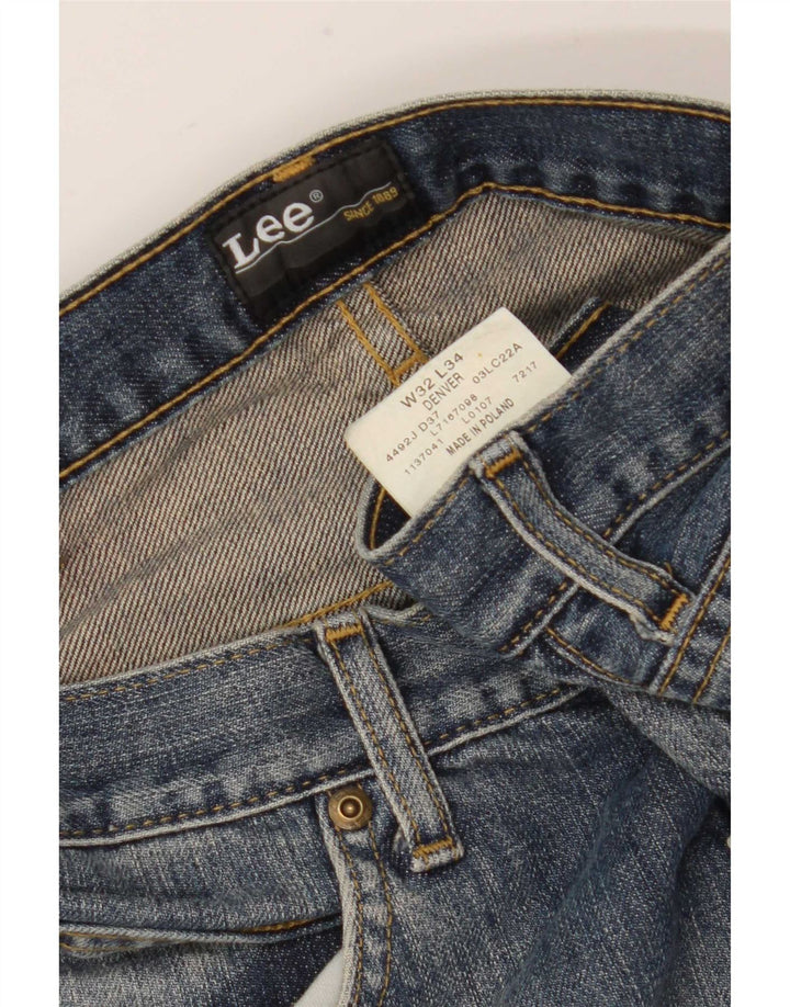 Damskie jeansy Lee Denver Capri W32 L20 Niebieskie bawełniane