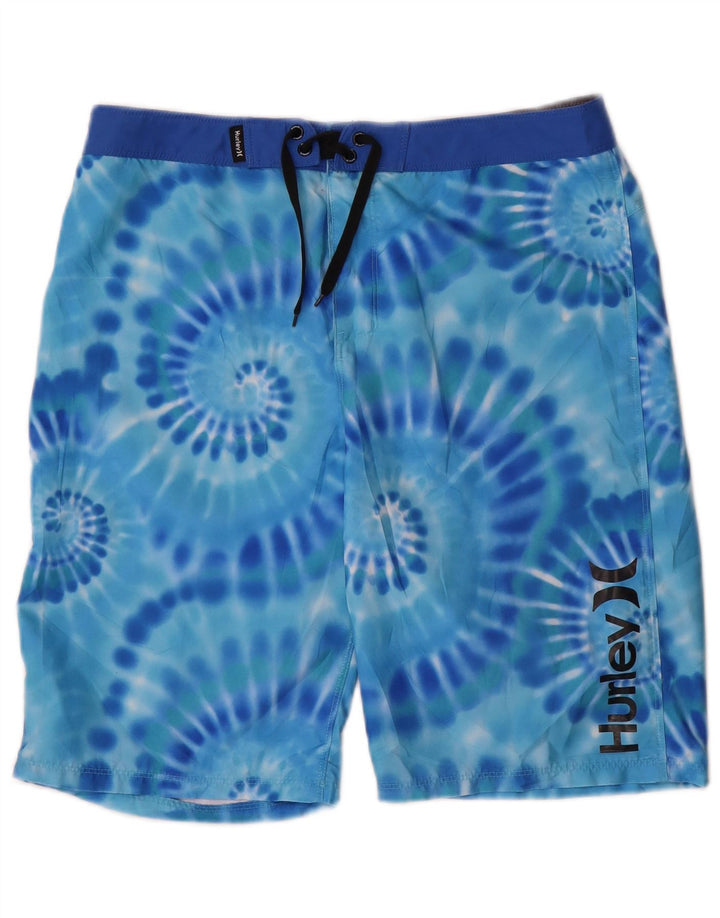 Chłopięce spodenki kąpielowe Hurley 15-16 lat, niebieski, poliestrowy kolor Tie Dye