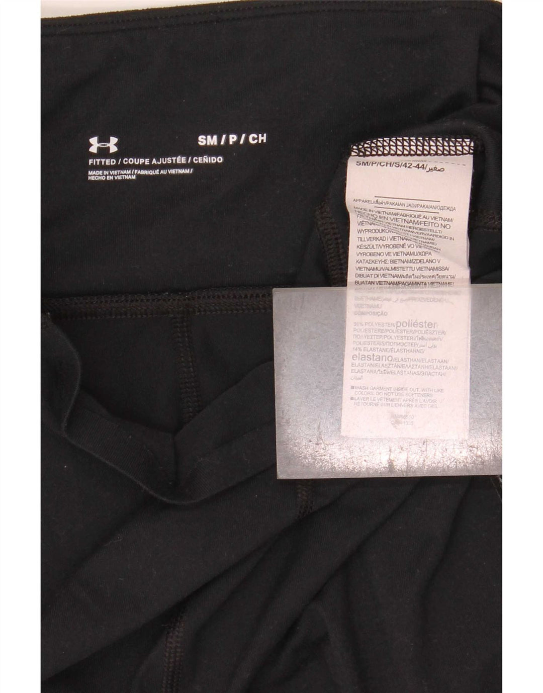 Legginsy damskie Under Armour UK 10, małe, czarne, poliestrowe z blokami kolorów