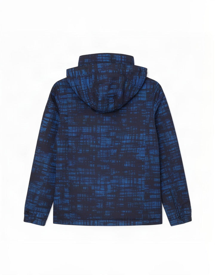 Męska kurtka narciarska z kapturem Mountain Warehouse w abstrakcyjnym wzorze UK 36 Small Blue