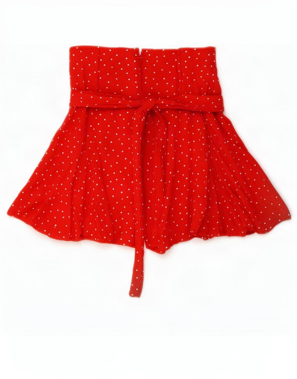 Damskie spodenki z wysokim stanem Zara UK 4 XS W24 Wiskoza w czerwone cętki