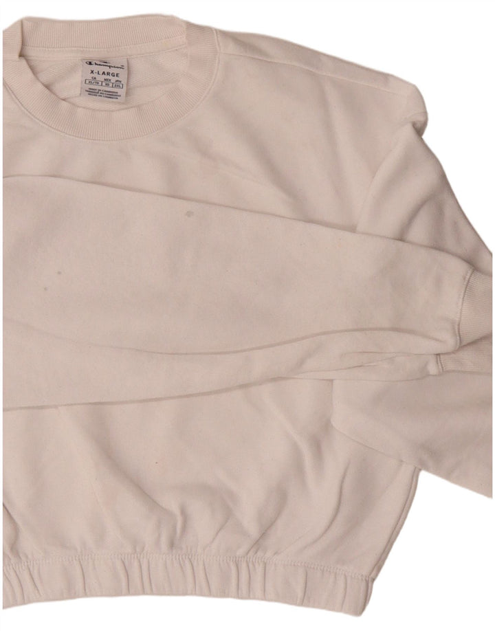 Damska bluza typu Crop CHAMPION UK 18 XL, biała bawełna