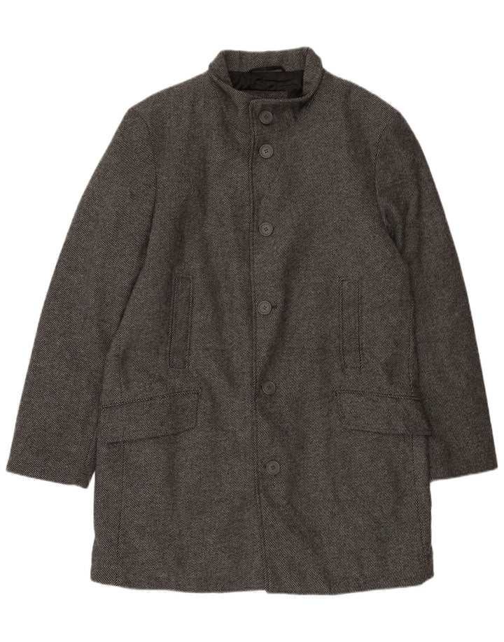 Płaszcz męski Bruno Banani UK 44 2XL Szara wełna w prążki