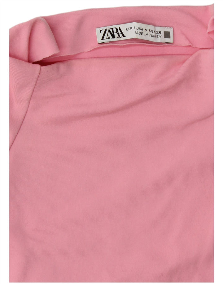 Damska koszulka z grafiką Zara Top UK 8 Small Pink