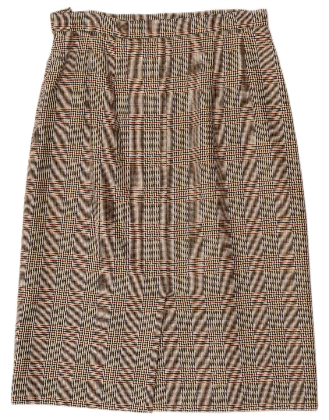 Prosta spódnica damska Aquascutum W32 Duża brązowa pepitka