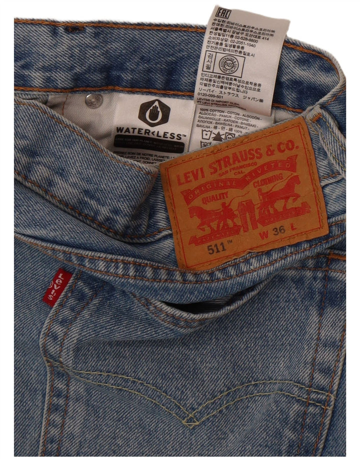 Męskie spodenki jeansowe Levi's 511 W36, duże, niebieskie, bawełniane