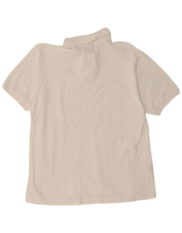 Męska koszulka polo LACOSTE, rozmiar 6 XL, biała, bawełniana