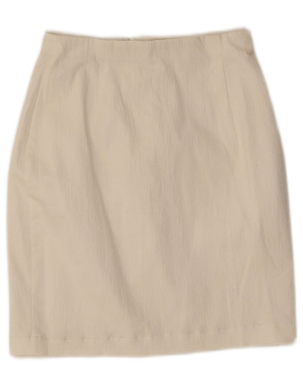 Marks & Spencer Damska mini spódnica ołówkowa UK 10 Small W25 Biały poliester