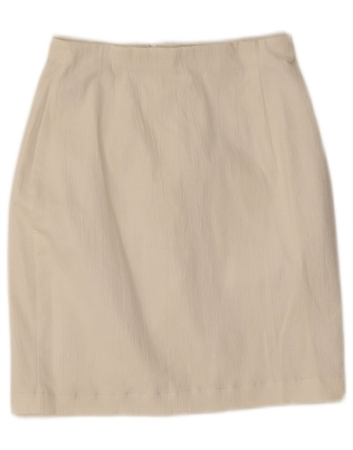 Marks & Spencer Damska mini spódnica ołówkowa UK 10 Small W25 Biały poliester