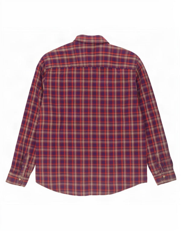 Męska koszula flanelowa Lee 2XL, bawełniana w fioletową kratkę