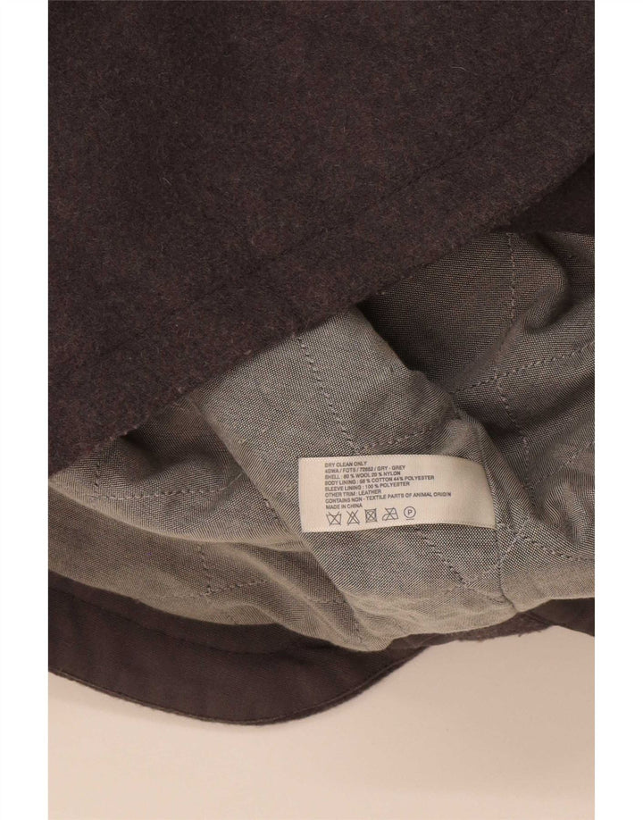 Damska kurtka parka Fat Face z kapturem, oversize UK 10, mała, szara wełna