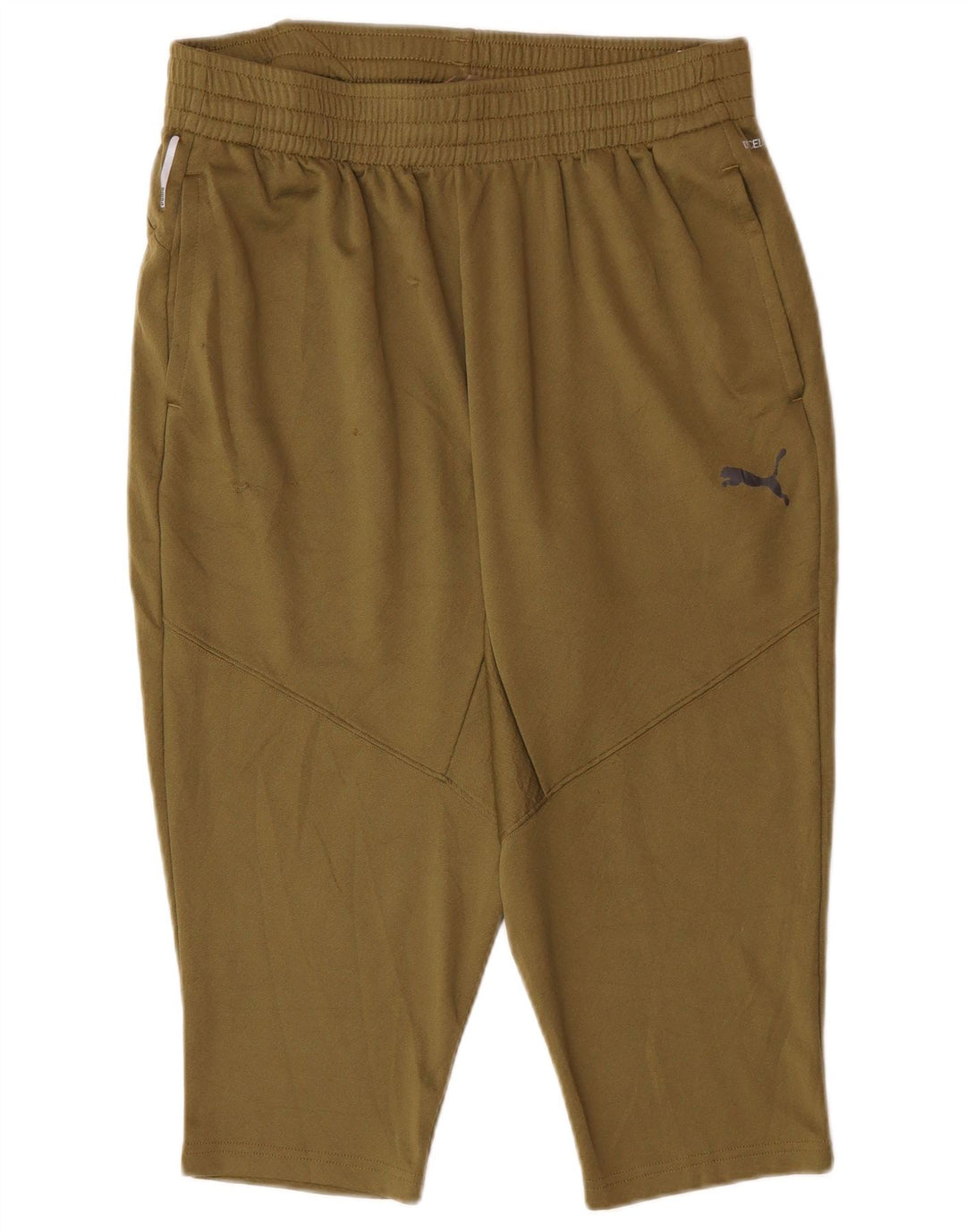 Męskie bermudy sportowe PUMA, duży poliester khaki