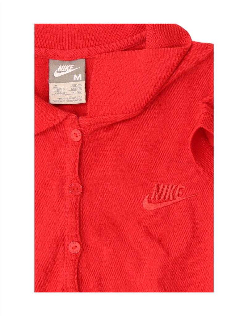 NIKE Womens Polo Shirt UK 10/12 Medium Red Vintage Nike and Second-Hand Nike from Messina Hembry 