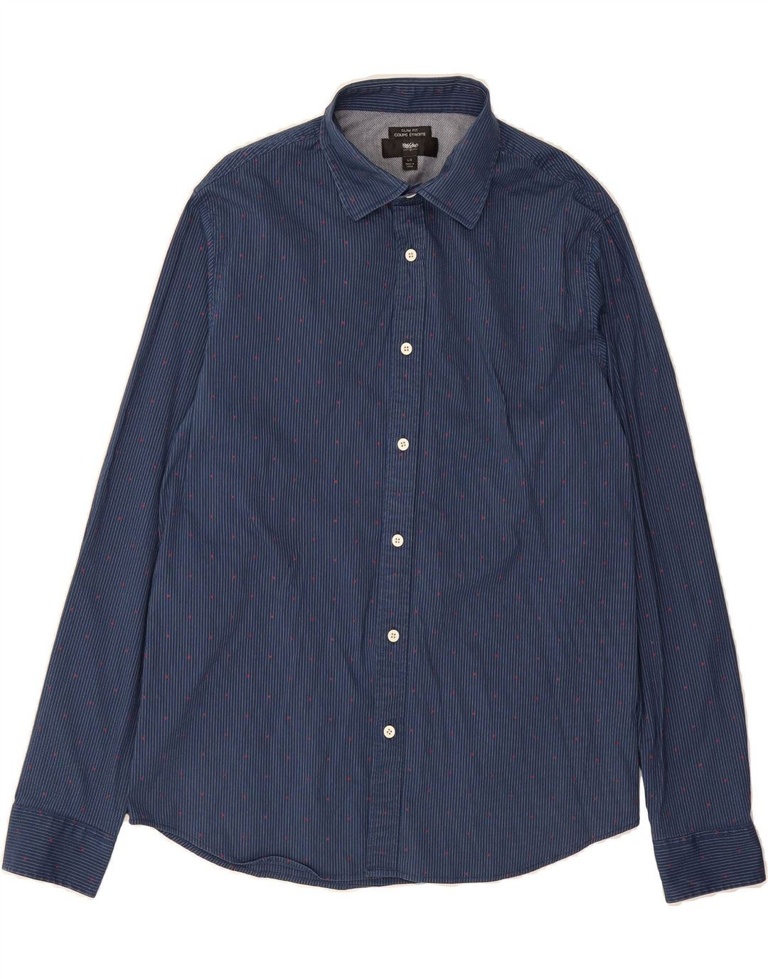 MOSSIMO Mens Slim Fit Shirt Large Blue Pinstripe Cotton Vintage Mossimo and Second-Hand Mossimo from Messina Hembry 