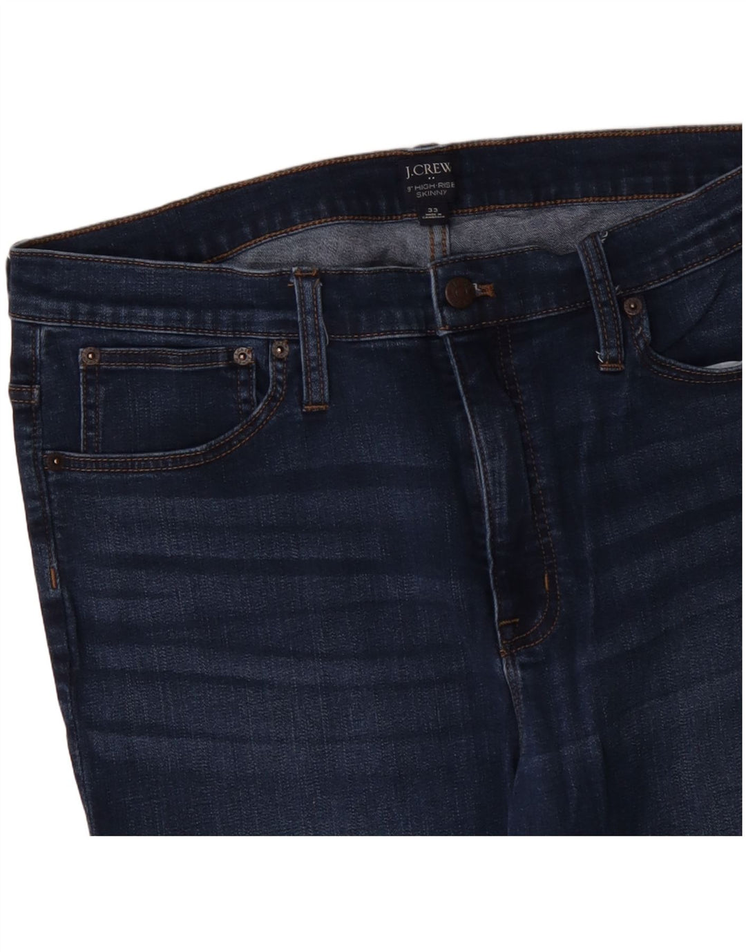 Damskie jeansy skinny J. CREW z wysokim stanem W33 L28 niebieskie