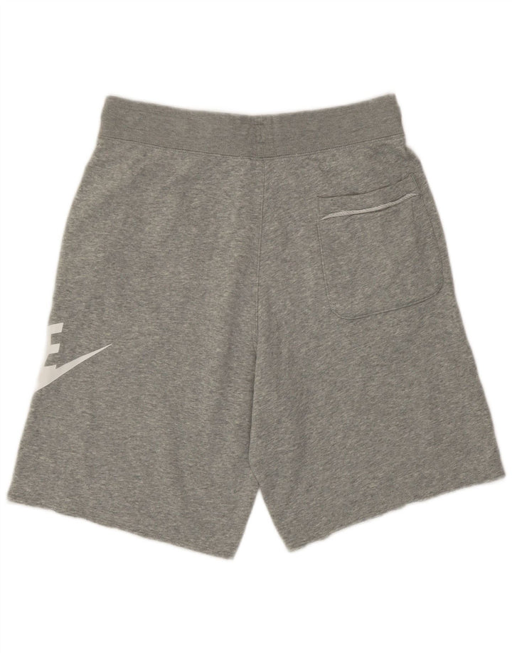 Męskie spodenki sportowe Nike z grafiką, małe, szare, bawełniane