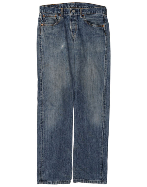 Męskie jeansy Levi's 501 Straight W33 L36 Niebieskie bawełniane
