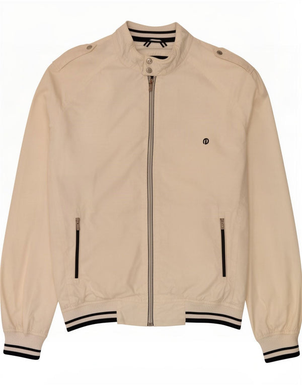 Jack & Jones Męska kurtka bomberka UK 40 duża biała poliester