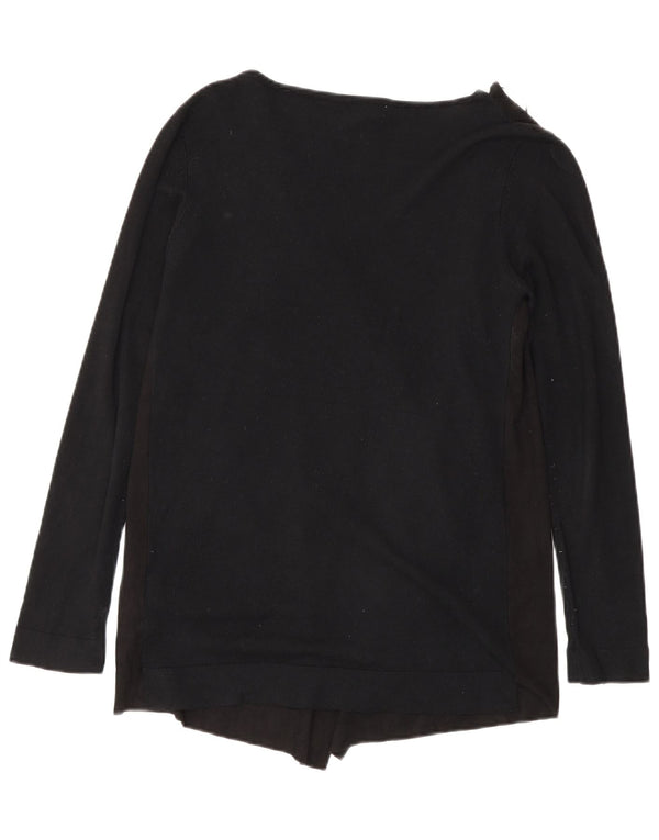 Sweter męski Zara z otwartym kardiganem UK 10 Small Black Wiskoza