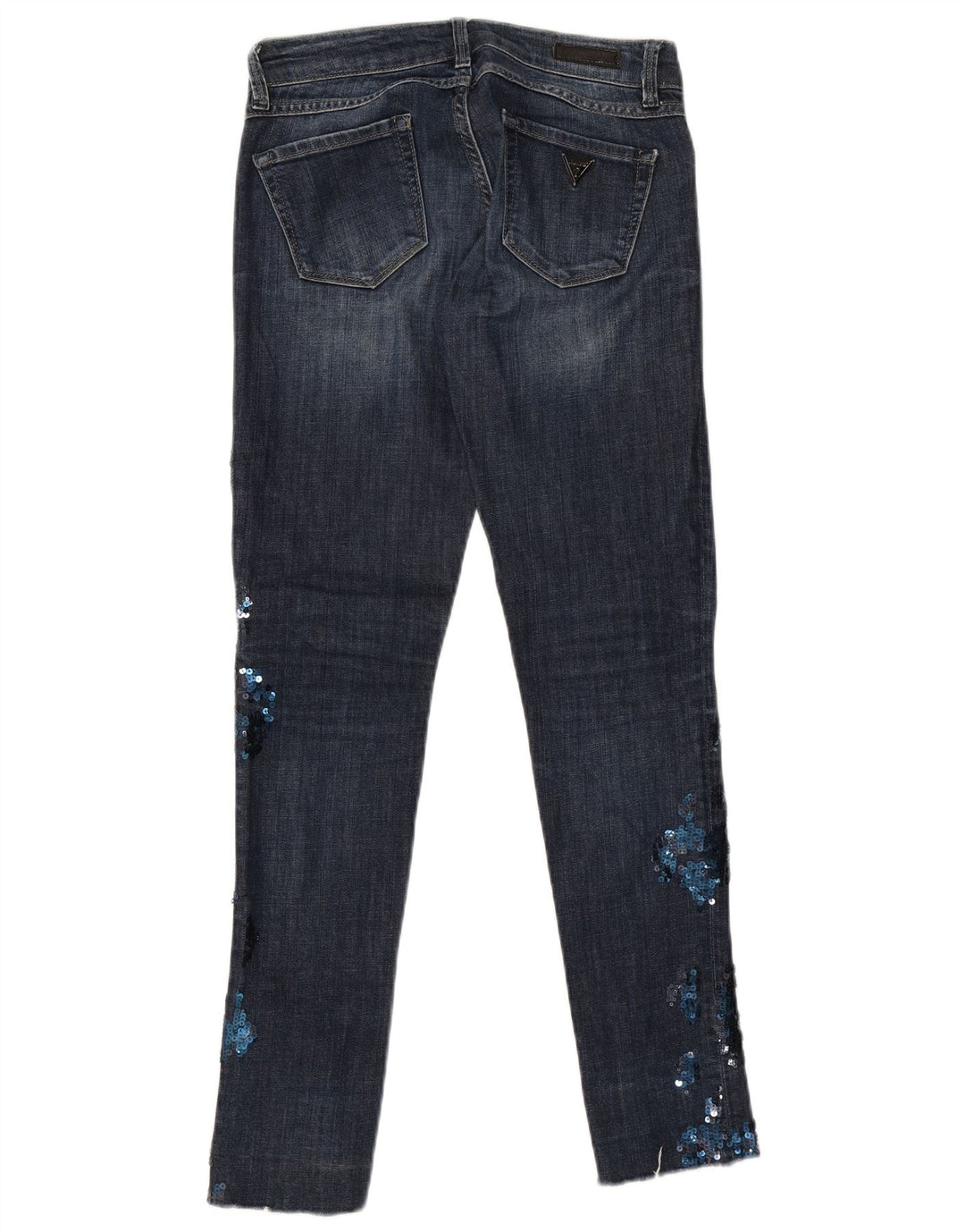 Guess Damskie Starlet Skinny Jeans W24 L30 Niebieskie bawełniane