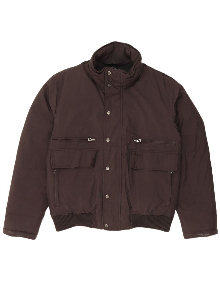 Męska ocieplana kurtka GEOX UK 40, duża, czarna, poliamidowa