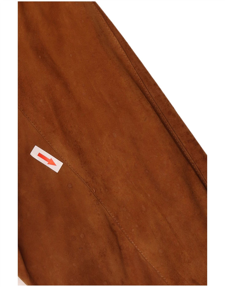 Vintage damska zamszowa kurtka bomber EU 38 średni brąz retro