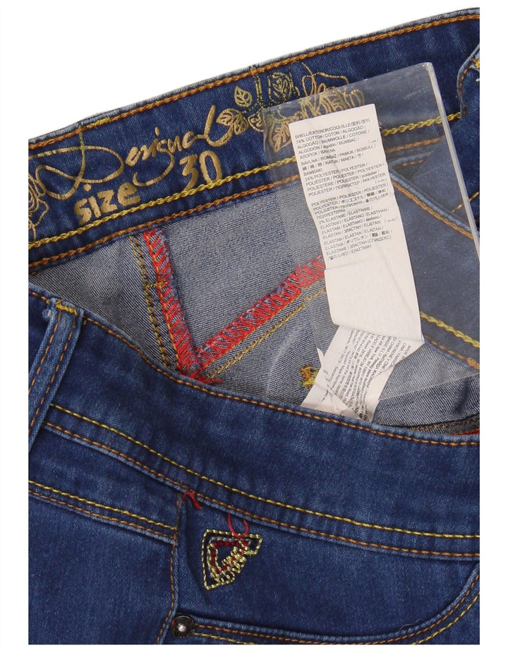 Damskie jeansy Skinny DESIGUAL W30 L29 Niebieskie, bawełniane