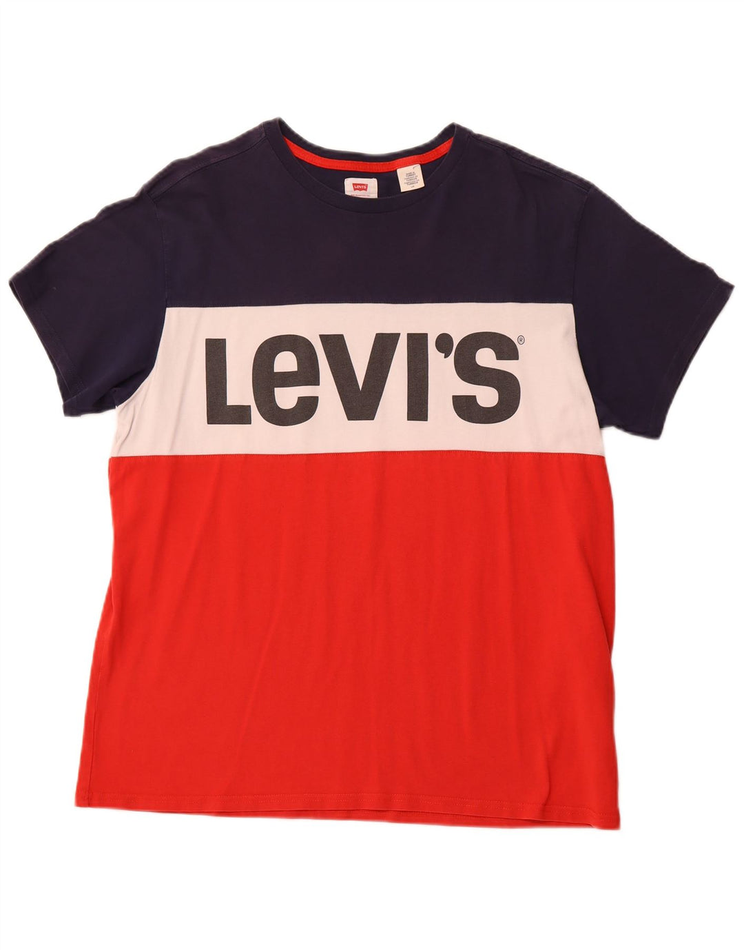 Męski T-shirt z grafiką LEVI'S, duży, wielobarwny, bawełniany blok kolorów