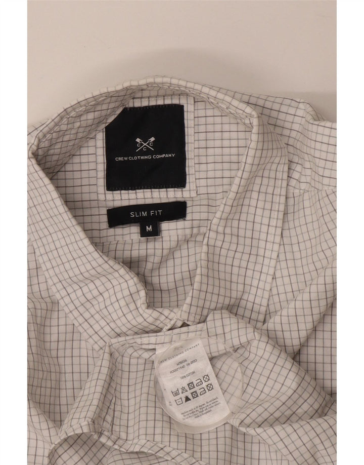 CREW CLOTHING Koszula męska slim fit, bawełniana, w kolorze średniej białej kratki