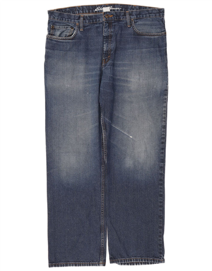 Męskie proste dżinsy Eddie Bauer W36 L30 Niebieskie bawełniane