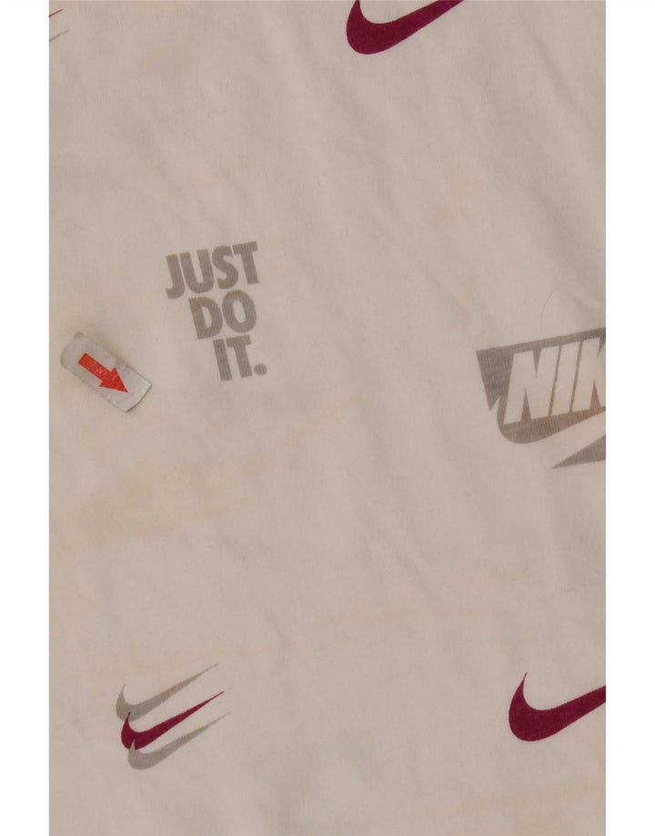 Męski T-shirt z grafiką Nike, duży, biały, bawełniany