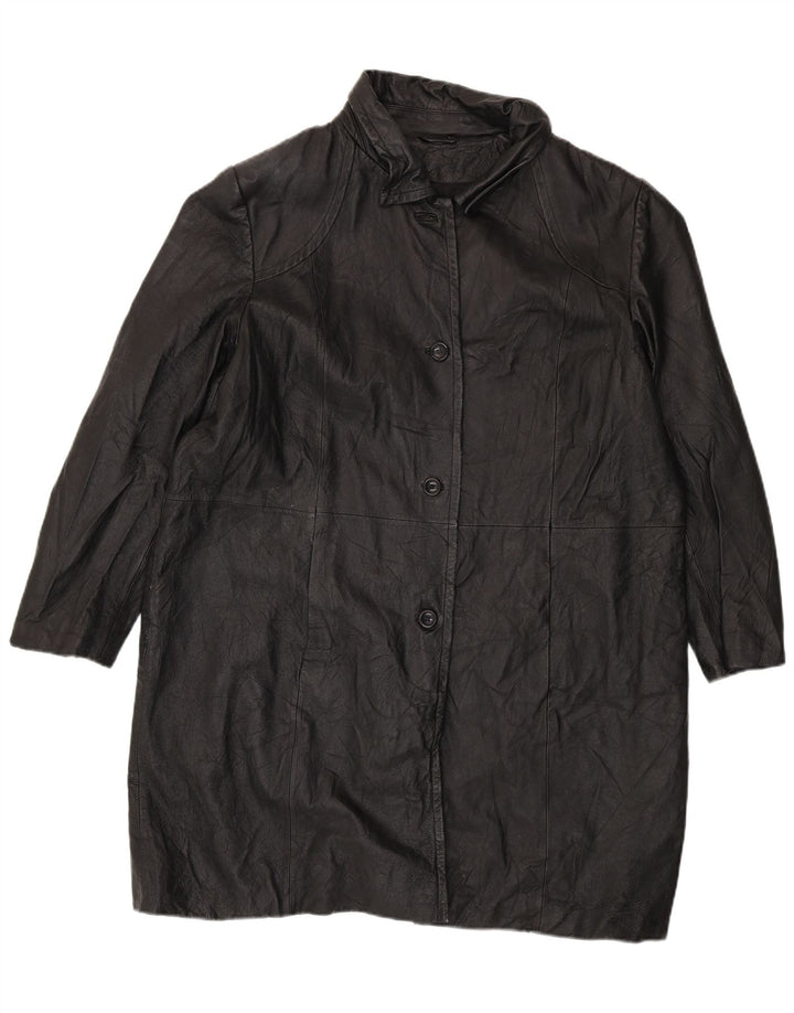Damski płaszcz skórzany Worthington UK 20 2XL czarny