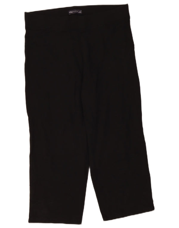 Spodnie damskie Marks & Spencer Straight Capri UK 16 Large W34 L22 Black