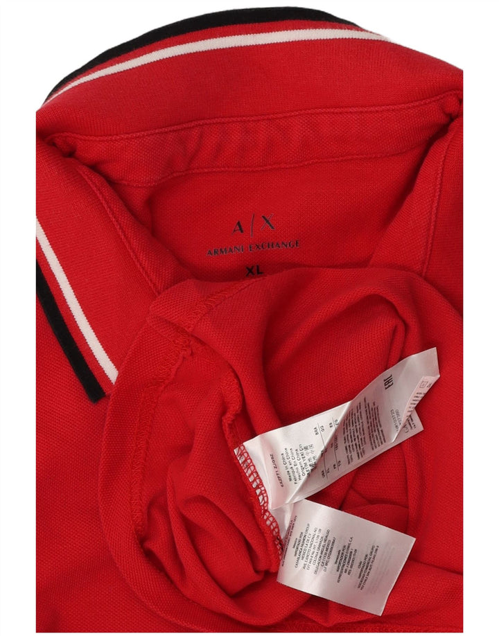 Męska koszulka polo Armani Exchange XL, czerwona, bawełniana