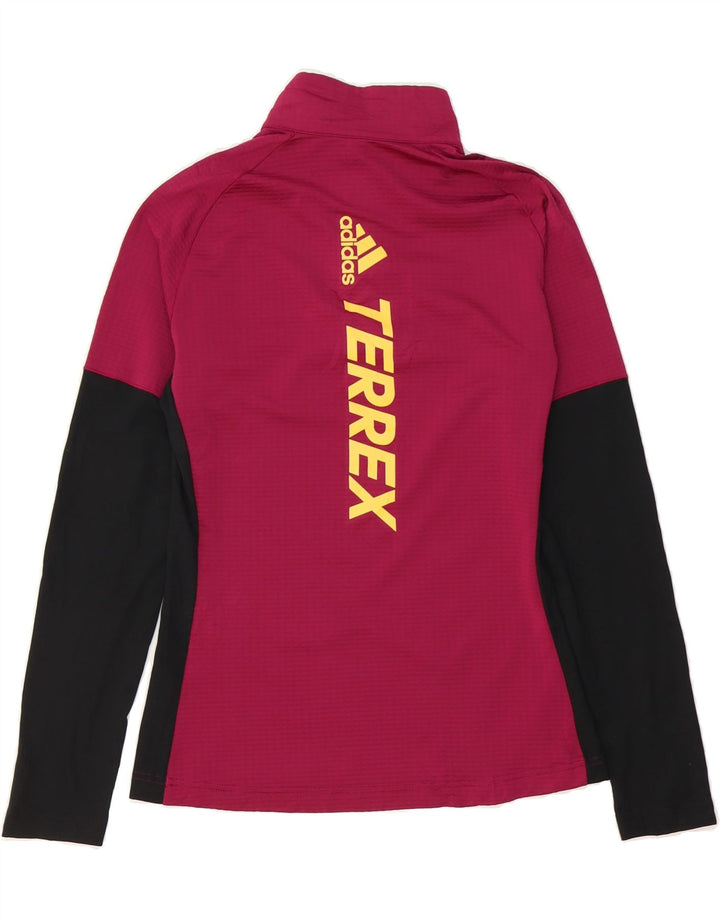 ADIDAS Womens Graphic Pullover Tracksuit Top UK 12/14 Medium Pink Vintage Adidas and Second-Hand Adidas from Messina Hembry 