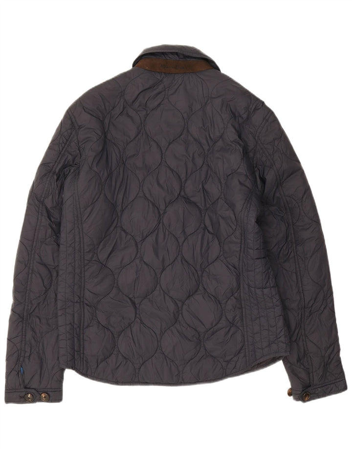 Męska pikowana kurtka Massimo Dutti UK 40, duża, granatowa, nylonowa