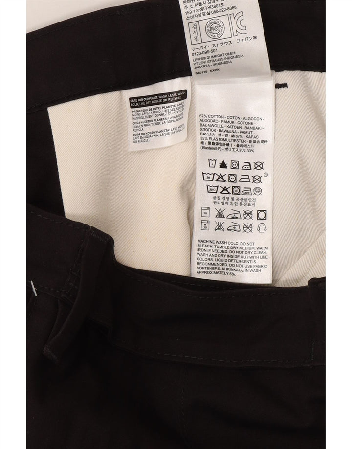 Męskie spodnie typu slim chino Levi's W31 L32 Czarna bawełna