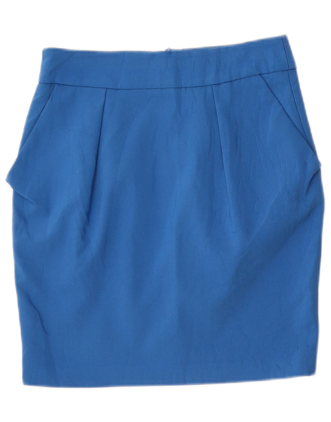 Damska spódniczka mini Zara, mała, W26, niebieska, poliestrowa