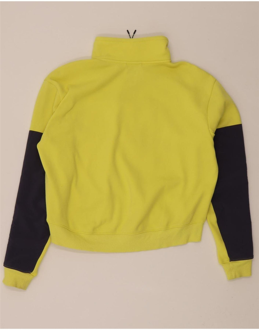UNDER ARMOUR Womens Crop Oversized Sweatshirt Jumper UK 10 Small Yellow Vintage Under Armour and Second-Hand Under Armour from Messina Hembry 