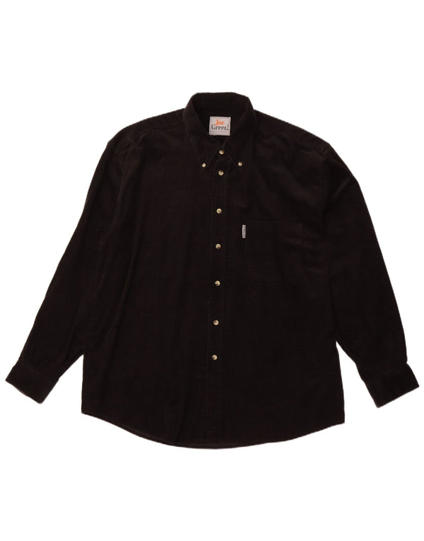 Koszula męska sztruksowa VINTAGE 2XL, czarna, bawełniana