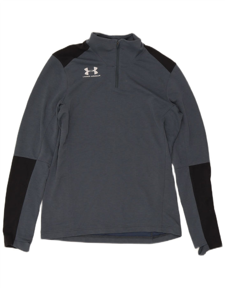 Męski dres Under Armour Cold Gear z pulowerem, duży, szary, z blokami kolorów