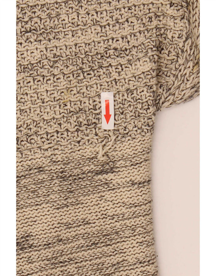 Damski sweter oversize z poncho Zara UK 14, średni beż, bawełna