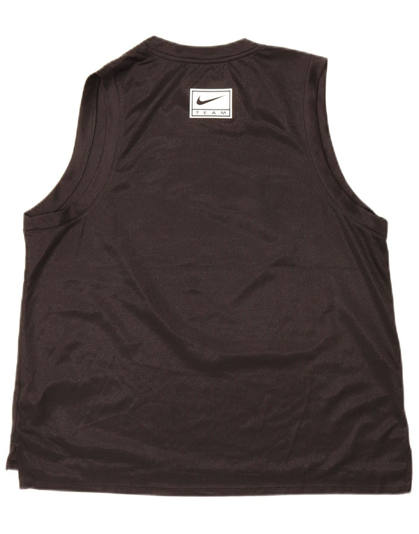 Damska kamizelka Nike Dri Fit Graphic Top UK 18 XL, czarny poliester