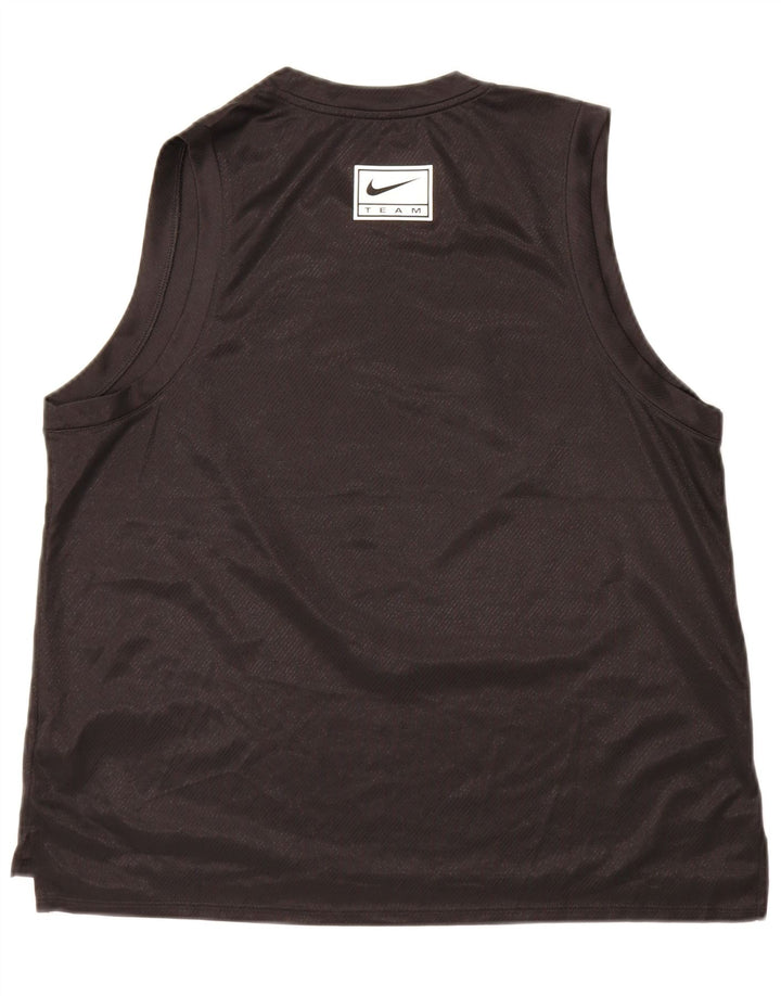 Damska kamizelka Nike Dri Fit Graphic Top UK 18 XL, czarny poliester