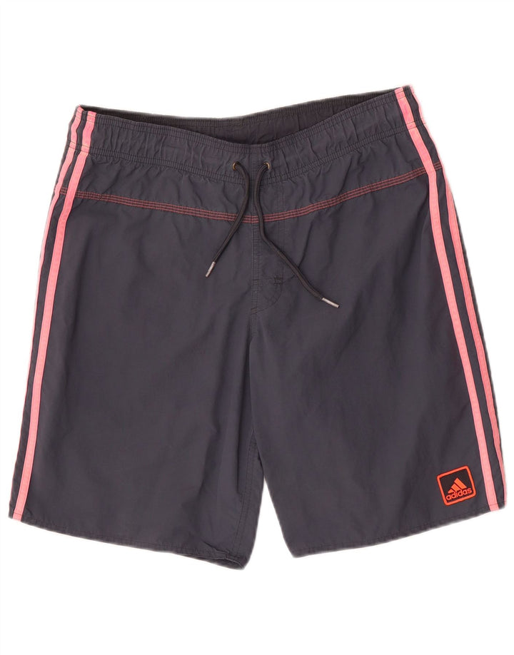 Męskie spodenki kąpielowe Adidas, małe, szare, nylonowe